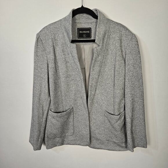 BlankNYC Jackets & Blazers - BlankNYC Open-Front Blazer Gray, Textured, Size L